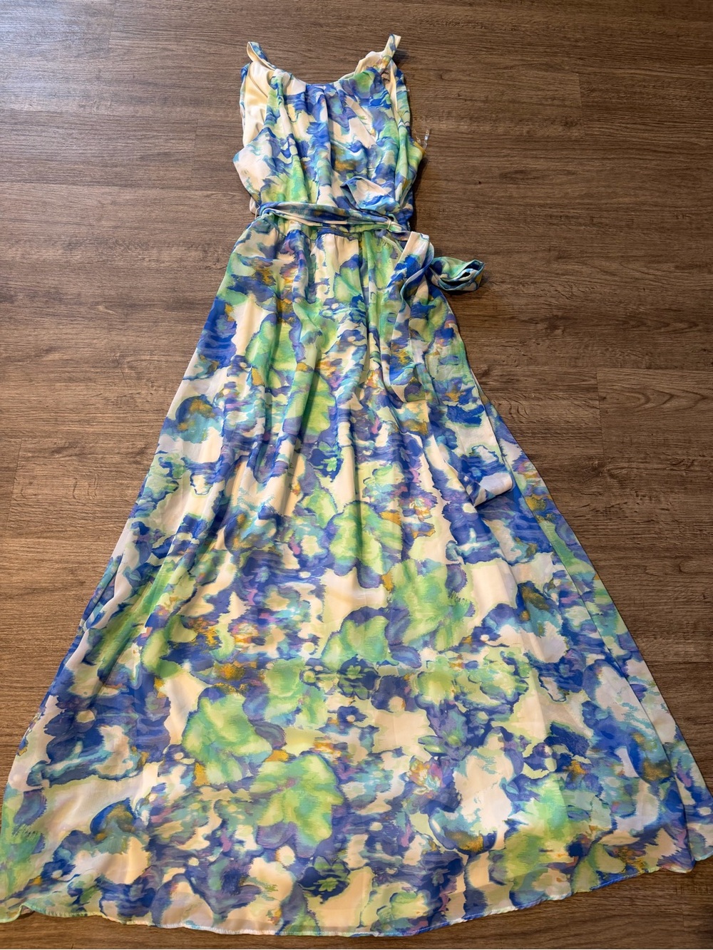 Women’s Dress Shelby & Palmer Size 12 White Blue Green Party Dress
